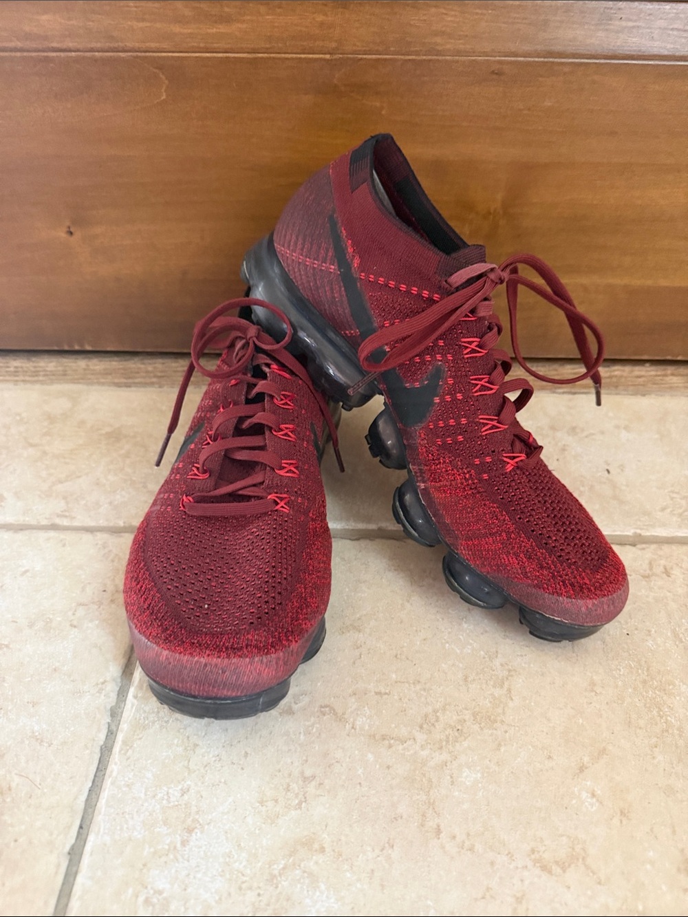 Nike Men’s VaporMax Athletic Sneakers Dark Team Red